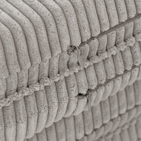PLUSH NEST Mata kwiatek, 115x115x5cm, beżowy, sztruks premium, fluffy flower