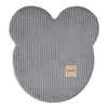 PLUSH NEST Teddy bear pouf, 46x25 cm, gray, premium corduroy