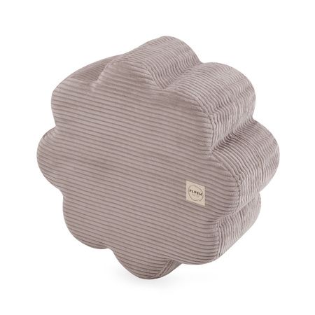 PLUSH NEST Flower pouf, 54x25 cm, beige, premium corduroy