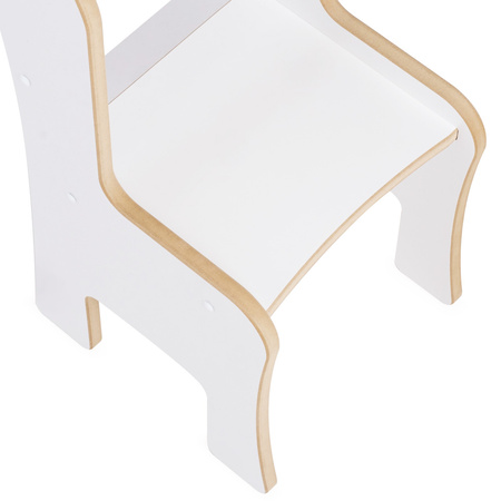 PLUSH NEST Children's desk chair, white, Wooden Play