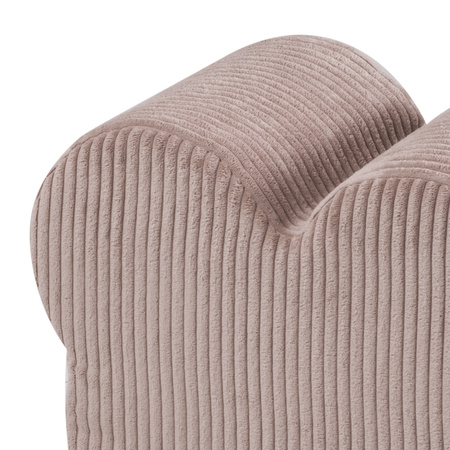 PLUSH NEST Teddybär-Pouf, 46x25 cm, beige, hochwertiger Kordsamt