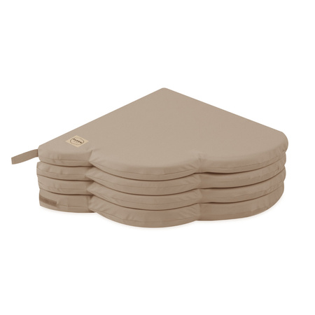 PLUSH NEST flower mat, outdoor, 115x115x5cm, beige, waterproof