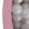 PLUSH NEST Trocken Bällebad, 90x30 cm, rund, rosa, Baumwolle, smart