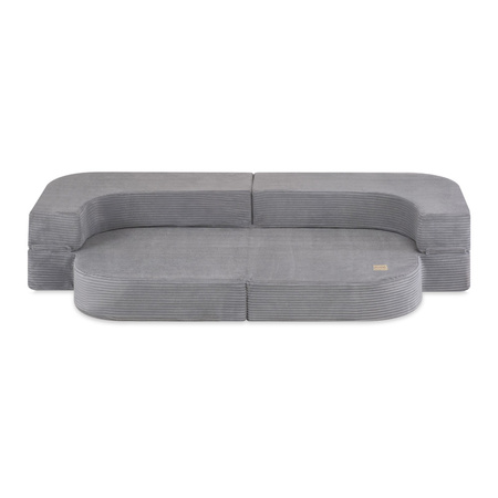 PLUSH NEST Sofa Bed Foldie, szary sztruks premium