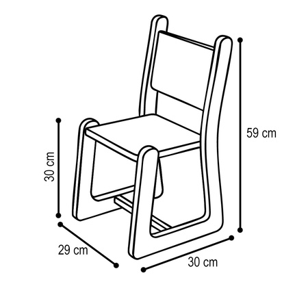 PLUSH NEST Kinderstuhl + Tisch Set, weiß, Wooden Play