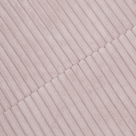 PLUSH NEST Children's chaise lounge, recliner, 145x35x45cm, light pink, premium corduroy