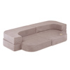 PLUSH NEST Sofa Bed Foldie, beżowy sztruks premium