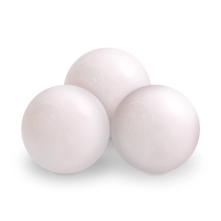 PLUSH NEST Dry Pool, rund, 90x30 cm, rosa, Puffy Lamell (+200 Kugeln Perle, hellrosa Perle, gold)