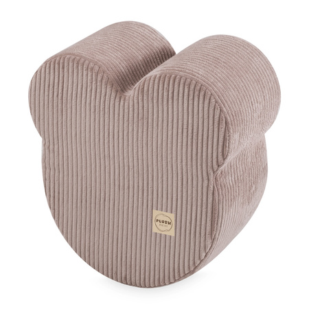 PLUSH NEST Teddybär-Pouf, 46x25 cm, beige, hochwertiger Kordsamt