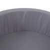PLUSH NEST Dry pool, outdoor, round, gray, waterproof, 90x30 cm, 200 balls: pearl, light blue, silver
