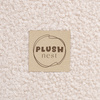 PLUSH NEST Dry pool, round, 90x30 cm, cream lamb (+ 200 balls gold, pearl, transparent)