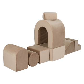 PLUSH NEST Spielplatz Schloss ohne Pool, gold (beige), Samt