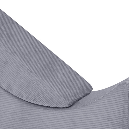 PLUSH NEST Szezlong dla dzieci, leżanka, 145x35x45cm, szary sztruks premium