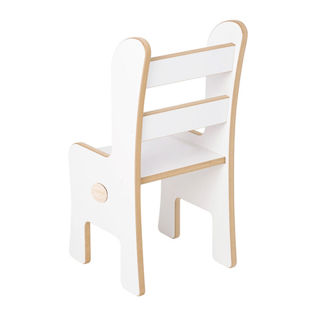 PLUSH NEST Children's desk chair, white, Wooden Play