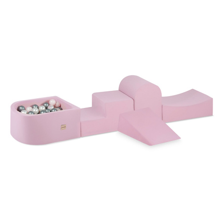 PLUSH NEST Mini-Spielplatz (+Pool und 100 Bälle), rosa , smart