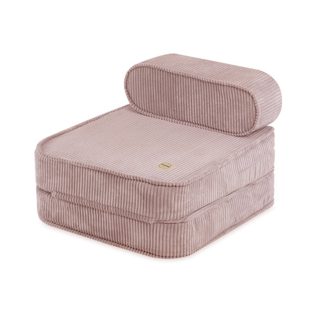 PLUSH NEST Kindersessel, 150x60x25 cm, rosa Kord Premium