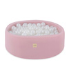 PLUSH NEST Trocken Bällebad, 90x30 cm, rund, rosa, Baumwolle, smart