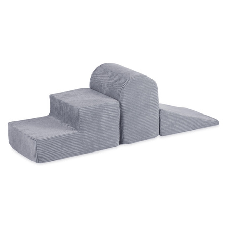 PLUSH NEST Playground 3 elements, gray, premium corduroy