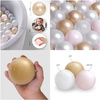 Dry pool balls, 6 cm, set of 200 pcs: pearl, gold, pearl light pink