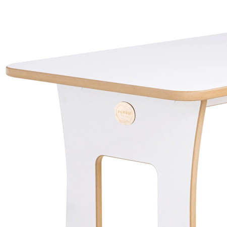 PLUSH NEST Rectangular table for children, white Wooden Play