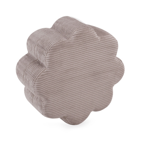 PLUSH NEST Flower pouf, 54x25 cm, beige, premium corduroy