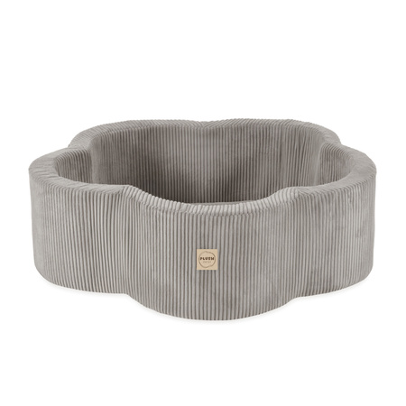 PLUSH NEST Suchy basen kwiatek z matą , 95x30, beżowy, sztruks premium, Floral Fun Zone