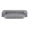 PLUSH NEST Sofa Bed Foldie, premium gray corduroy