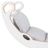 PLUSH NEST Bujak dla dzieci XS Mini Rocker 2w1 + poduszka Jasny Szary, biały, Wooden Play