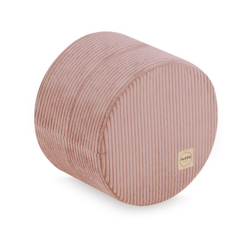 PLUSH NEST round pouf 40x30 cm, pink, premium corduroy