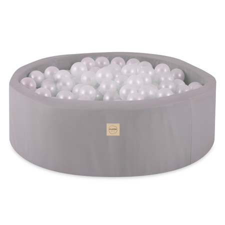 PLUSH NEST Dry pool, 90x30 cm, round, light gray, active