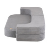 PLUSH NEST Sofa Bed Foldie, szary sztruks premium