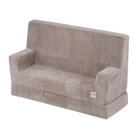 PLUSH NEST Foldie-Sofa mit Armlehnen, beige Premium Cord