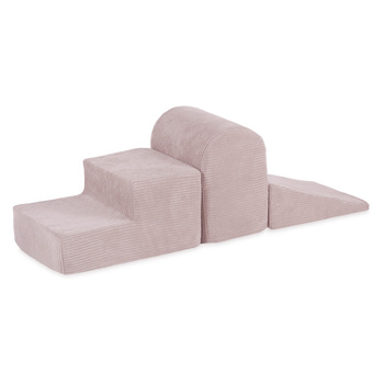 PLUSH NEST Plac zabaw 3 elementy, jasny róż, sztruks premium