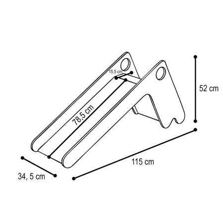 PLUSH NEST Wooden slide for children, white, Wooden Play