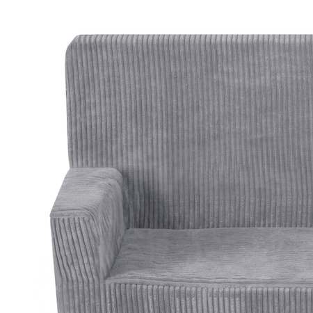 PLUSH NEST Foldie sofa with armrests, premium gray corduroy