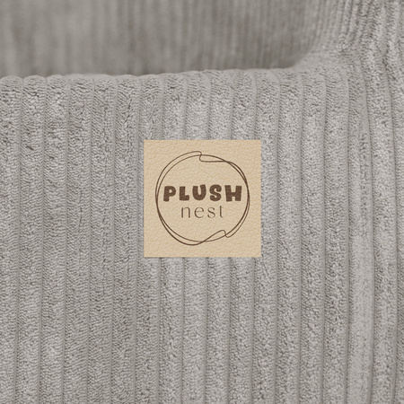 PLUSH NEST Fotelik, beżowy sztruks premium