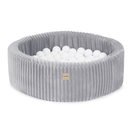 PLUSH NEST Dry pool, round, 90x30 cm, grey, Puffy Lamell