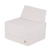 PLUSH NEST Foldie large mattress with headrest, cream-colored lamb