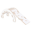 PLUSH NEST Small Rocker 4-in-1 rocker + climbing wall/slide + cushion Light Beige, white Wooden Play