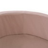 PLUSH NEST Dry pool beige 90x30 with balls, velvet, round 200 balls: pearl, transparent, gold