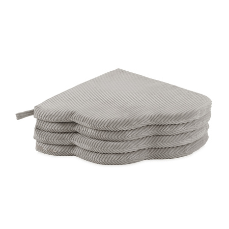 PLUSH NEST Mata kwiatek, 115x115x5cm, beżowy, sztruks premium, fluffy flower