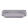 PLUSH NEST Sofa Bed Foldie, gray lambskin