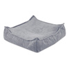 PLUSH NEST pouf, 60x60 cm, floor cushion , grey , premium corduroy