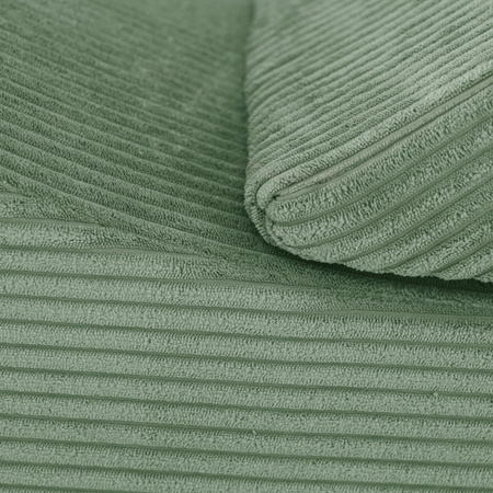 PLUSH NEST Szezlong dla dzieci, leżanka, 145x35x45cm, zielony sztruks premium