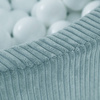 PLUSH NEST Trocken Bällebad, 90x30 cm, rund, blau, Premium Cord