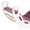 PLUSH NEST Small Rocker 4-in-1 Wippe + Kletterwand/Rutsche + Kissen (lila Velvet), weiß Wooden Play