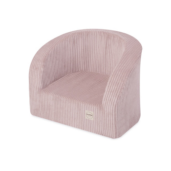 PLUSH NEST Fotelik, jasny róż, sztruks premium
