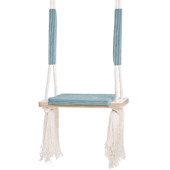 PLUSH NEST Room swing, flat, blue, premium corduroy