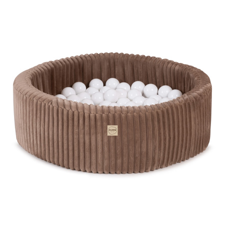 PLUSH NEST Dry pool, 90x30 cm, round, Mocha, Puffy Lamell