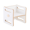 PLUSH NEST 2-in-1 baby table and chair , white, Wooden Play